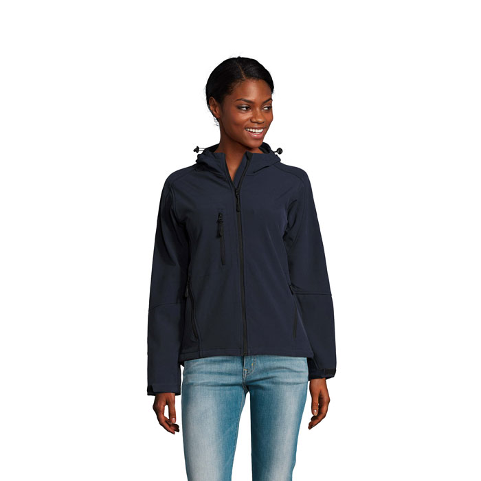 REPLAY WOMEN - REPLAY DAMES HOOD SOFTSHELL - Franse Marine