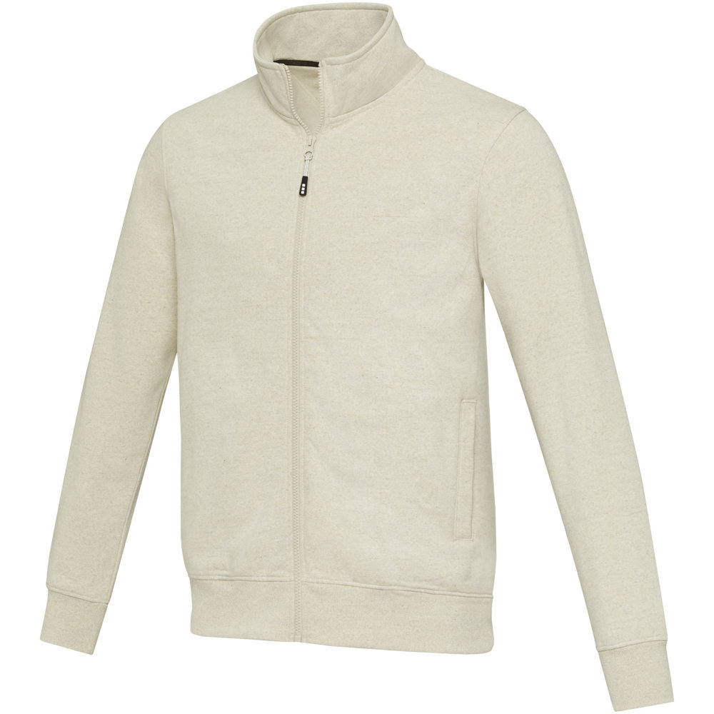 Galena unisex Aware™ gerecyclede trui met volledige rits - Havermout