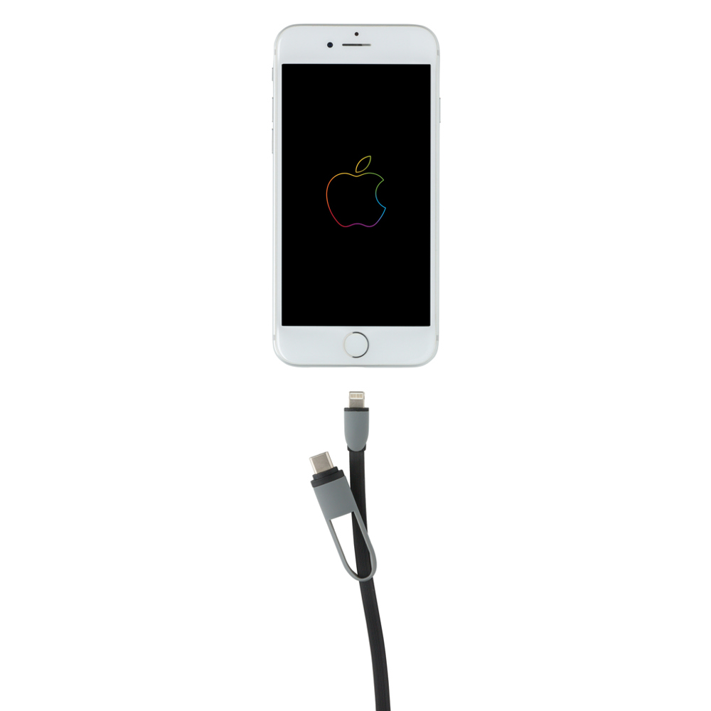 3-in-1 kabel met oprolmechanisme