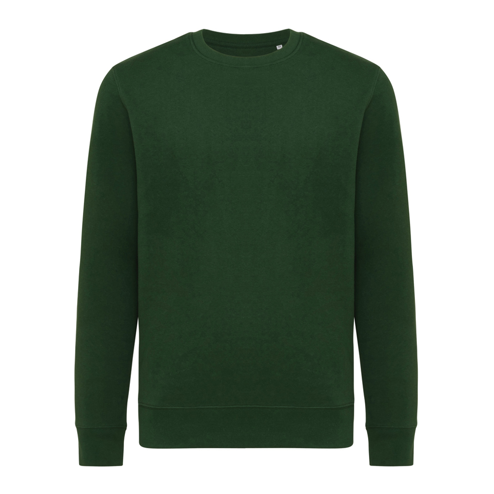 IQONIQ Etosha lichtgewicht gerecycled katoen sweater - forest green (± PMS 19-5920TCX)