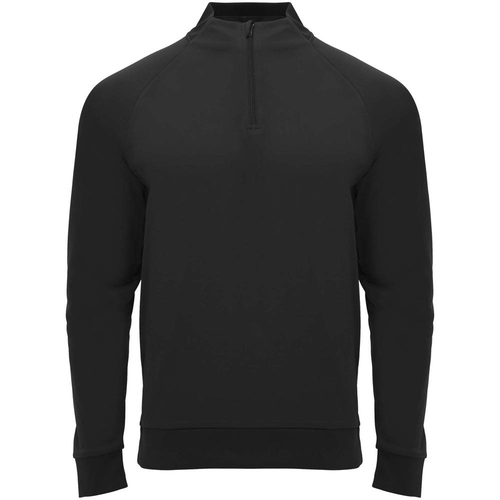 Epiro sweatshirt met lange mouwen en kwartrits voor kinderen - Zwart