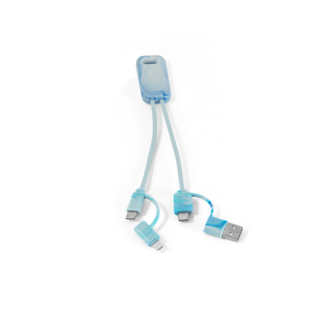 BERNERS. Supersnelle 6-in-1 USB-kabel in gerecycled PET (100% rPET)
