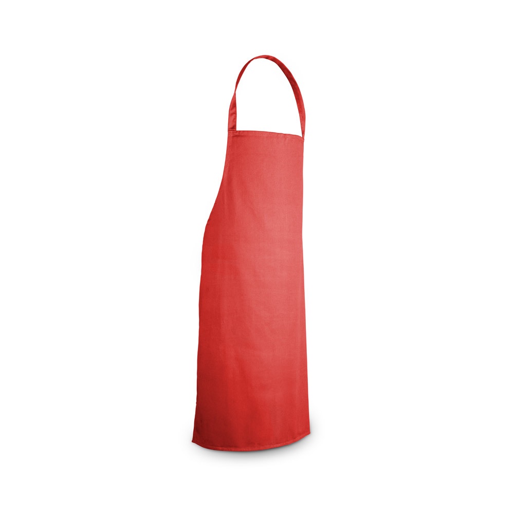 CUMIN. Katoenen keperstof schort (180 g/m²) - rood
