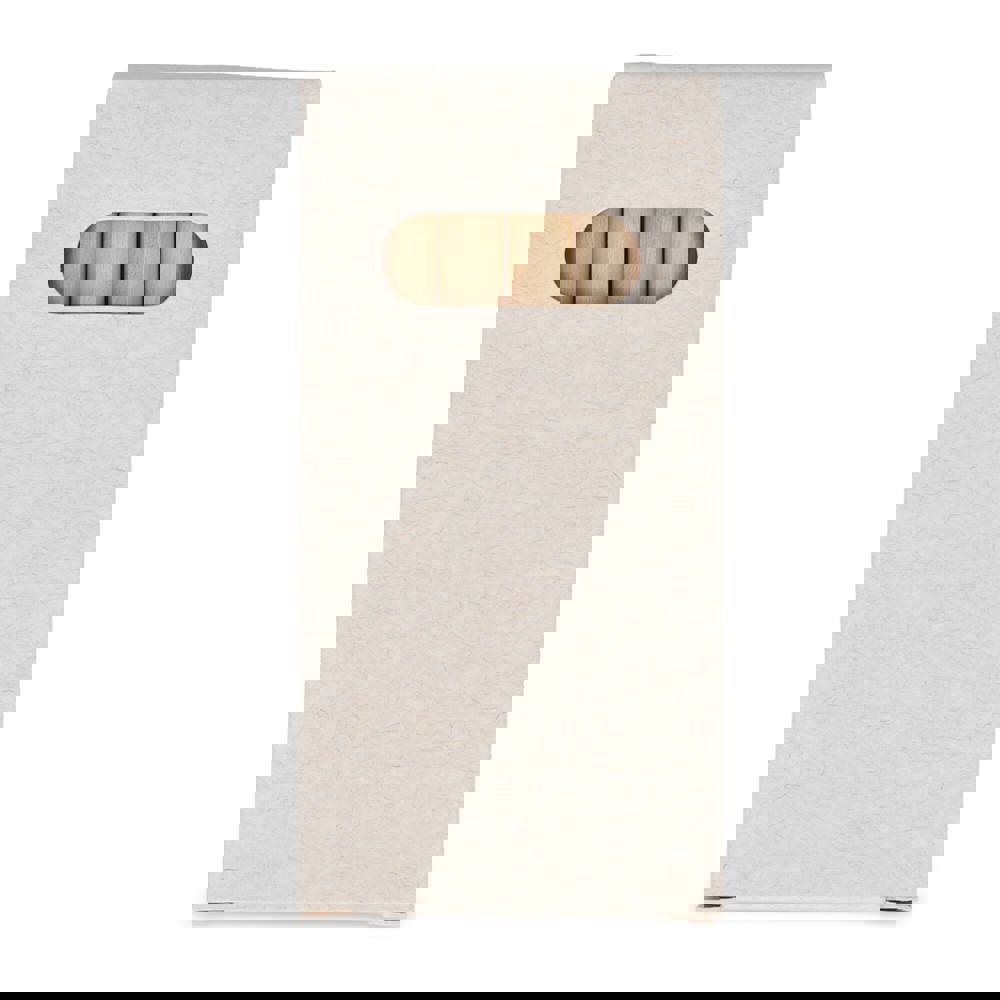 6 kleurpotloden in gerecycled melkpakken doosje