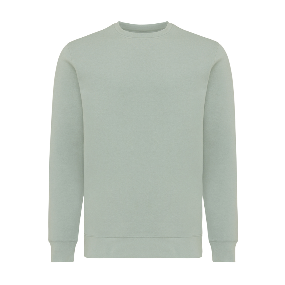 IQONIQ Etosha lichtgewicht gerecycled katoen sweater - iceberg green (± PMS 15-5205 TCX)