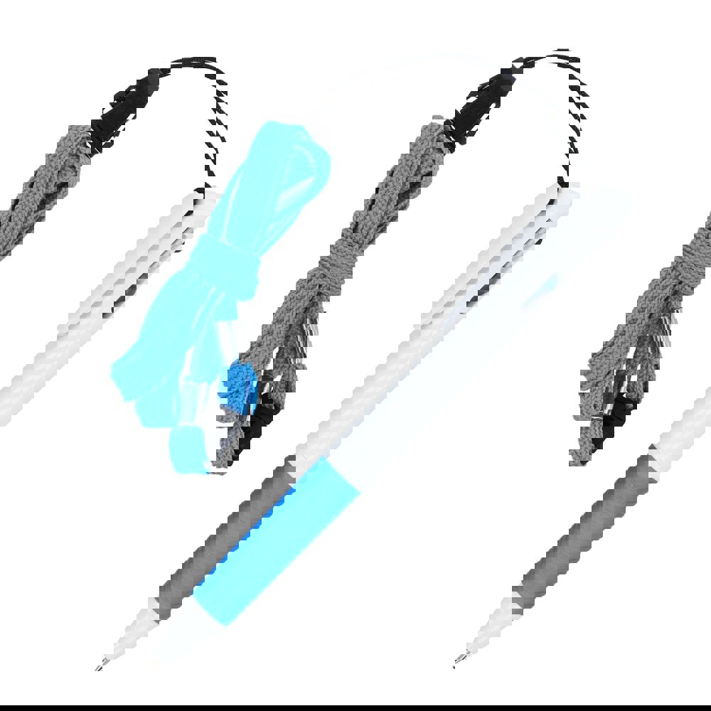 3-kleuren met met grip en keycord - Wit / Blauw