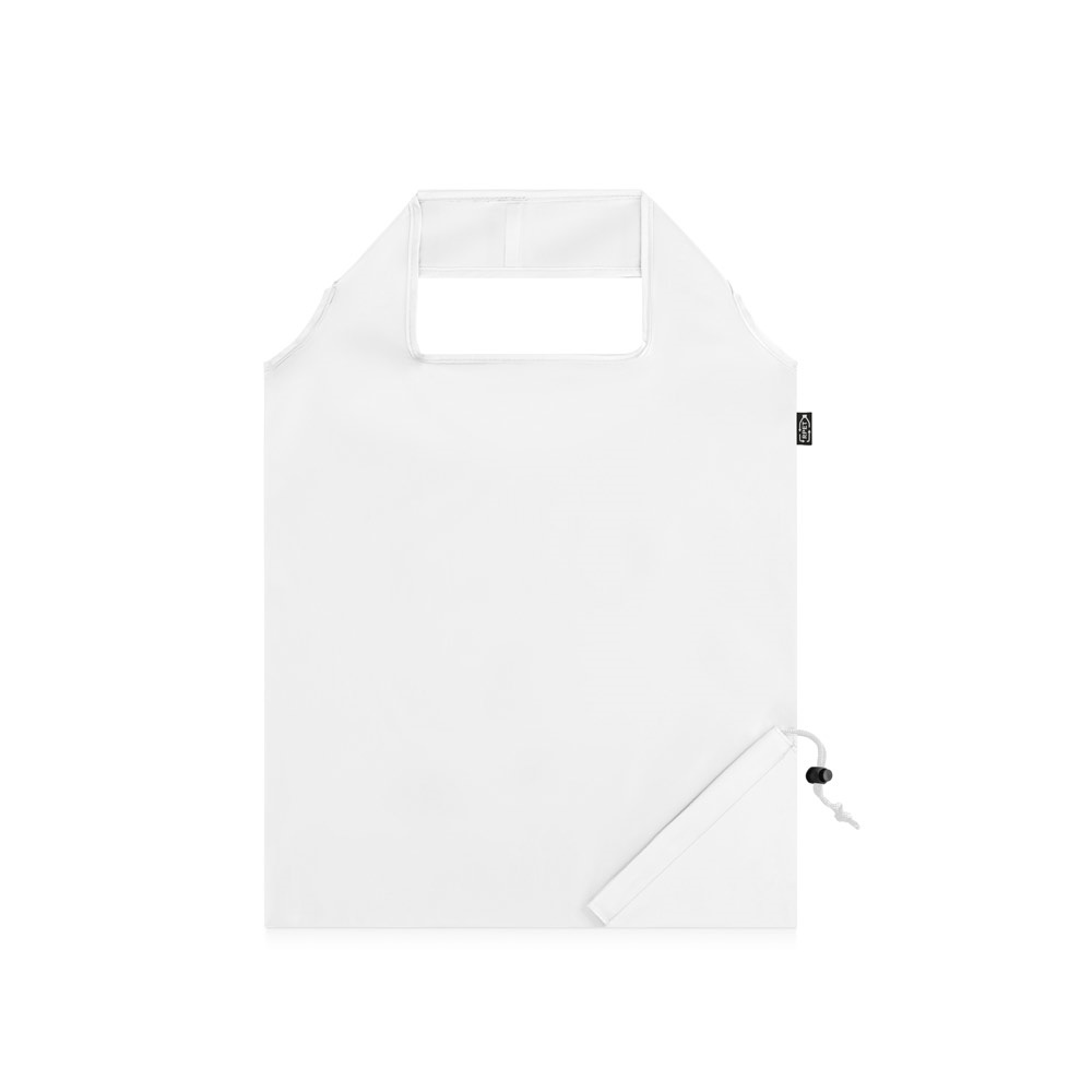 BEIRA. 190T gerecycled polyester (100% rPET) opvouwbare tas - Wit