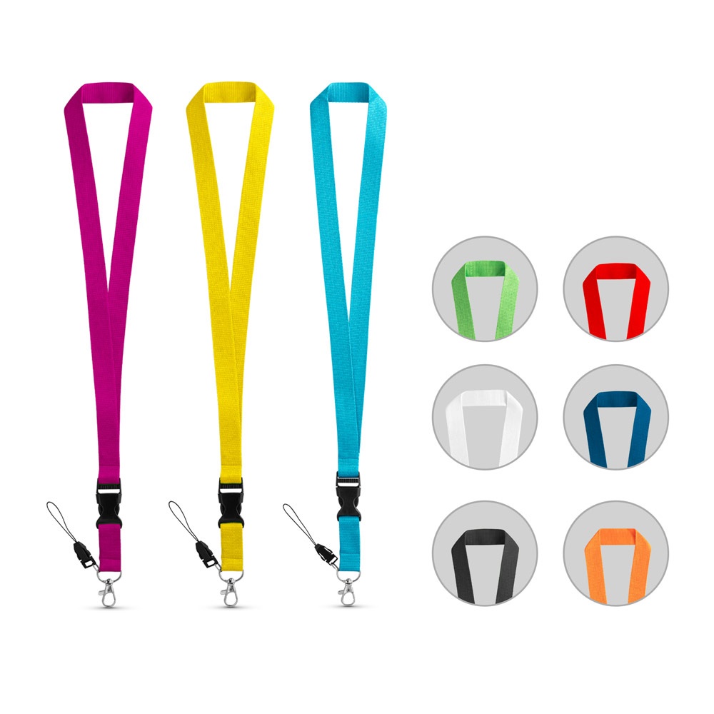 ANQUETIL. Polyester lanyard met metalen karabijnhaak