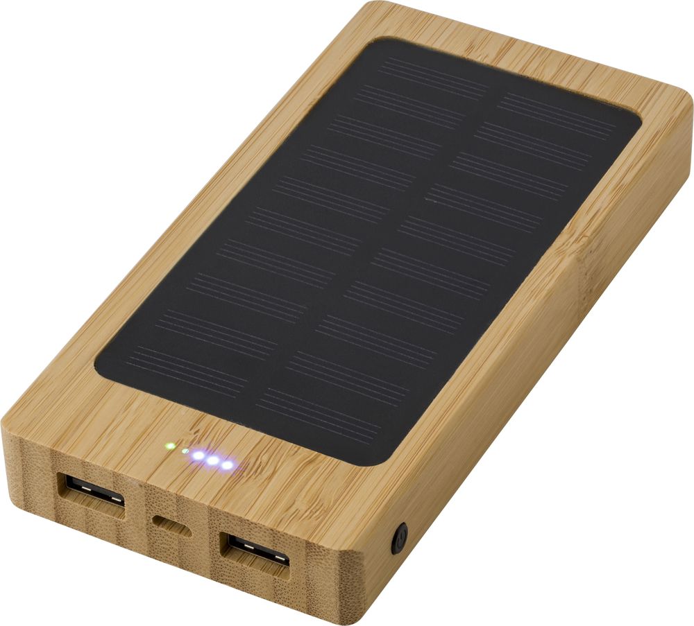 Bamboe powerbank zonne-energie Joan