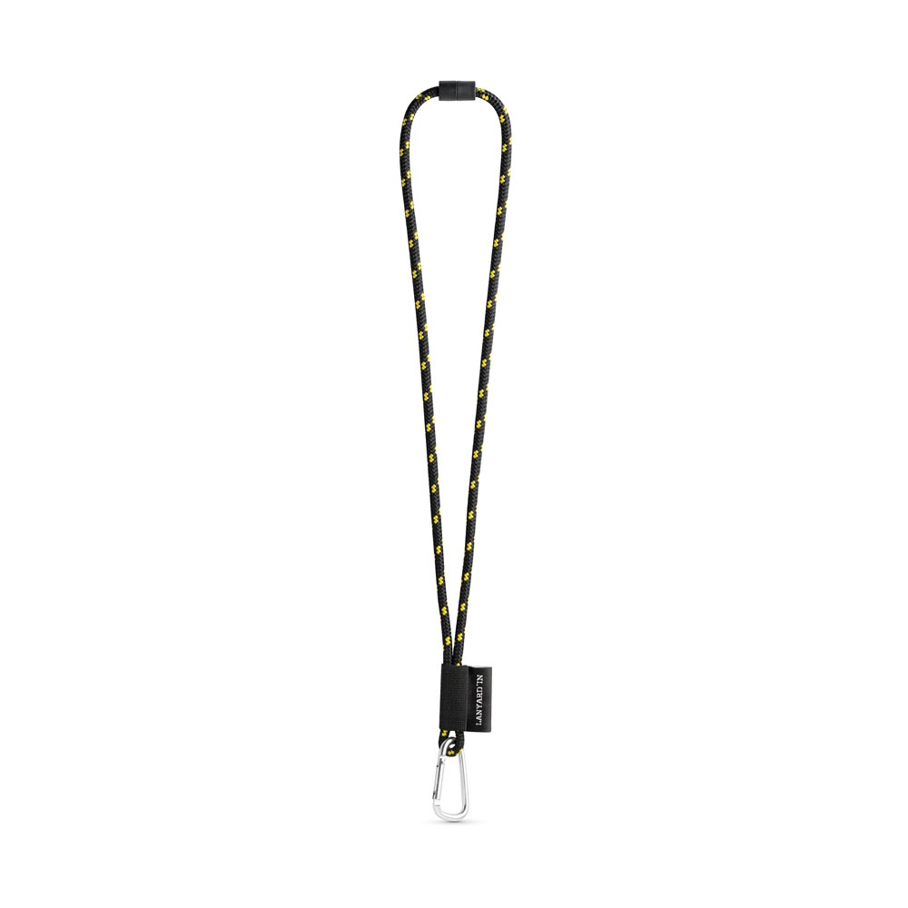 75091. Lanyard Nautic Long Set. Standaard modellen - Zwart, Geel