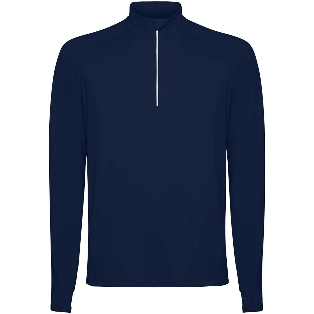 Estambul herensweater met lange mouwen en halve rits - Marineblauw