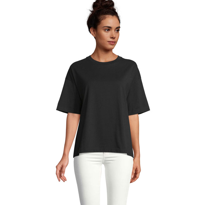 BOXY WOMEN - BOXY OVERSIZE T-SHIRT DAMES - Diep Zwart