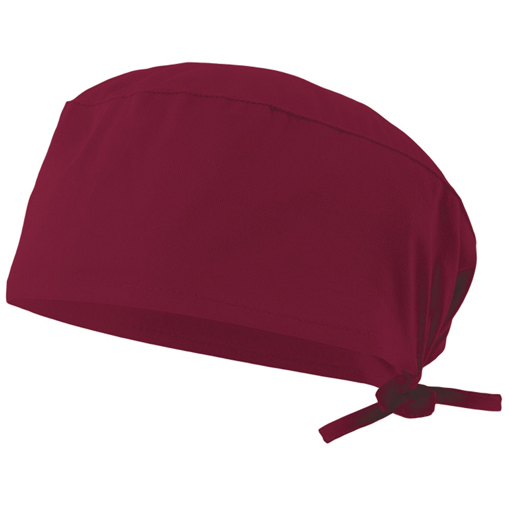 VL ENLIL. Sanitaire keperstof muts (190g/m²), van katoen (35%) en polyester (65%) - bordeaux rood