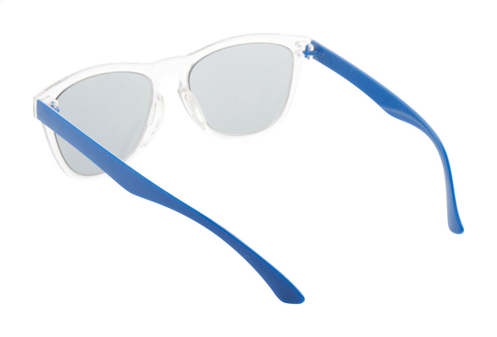 CreaSun - personaliseerbare zonnebril - wit/blauw