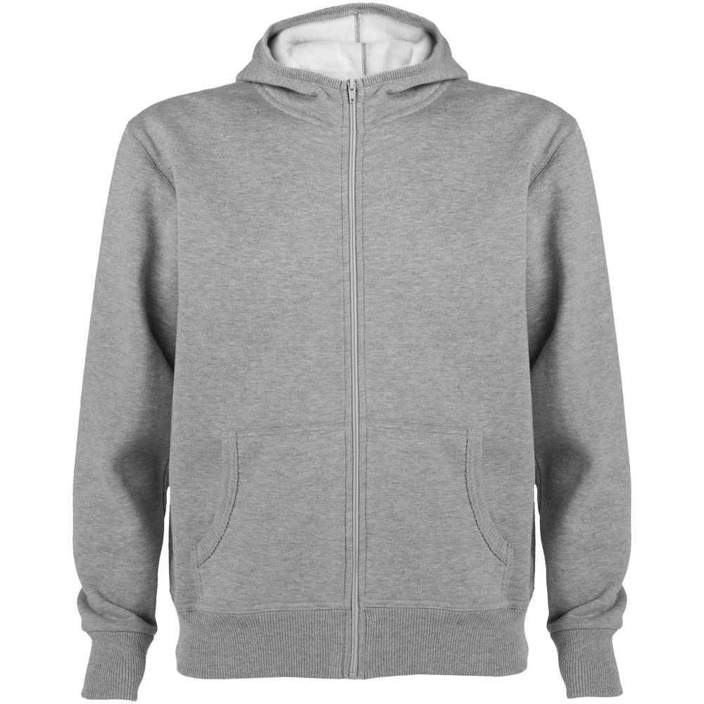 Montblanc unisex hoodie met volledige rits - Gemêleerd grijs