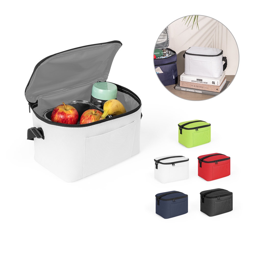 CANCUN. Thermische tas van 600D gerecycled polyester met verstelbare riem 7 L