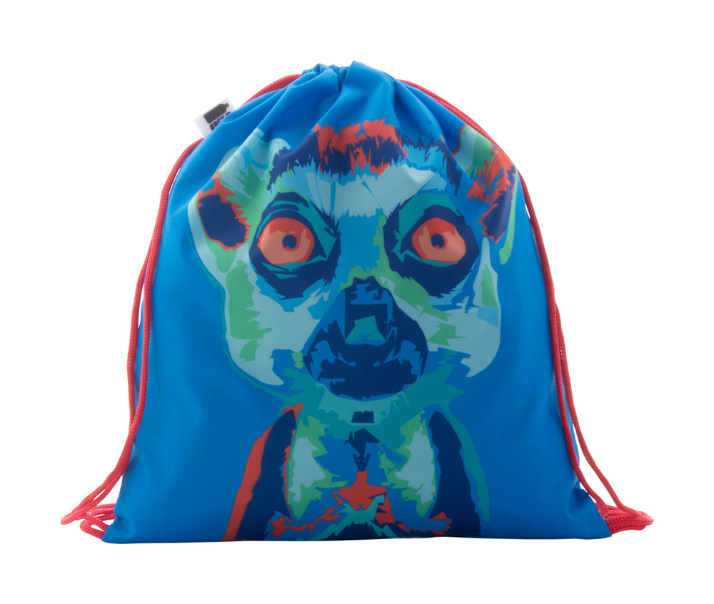 CreaDraw Kids RPET - custom made gemaakte tas met trekkoordsluiting voor kinderen - Rood/Wit