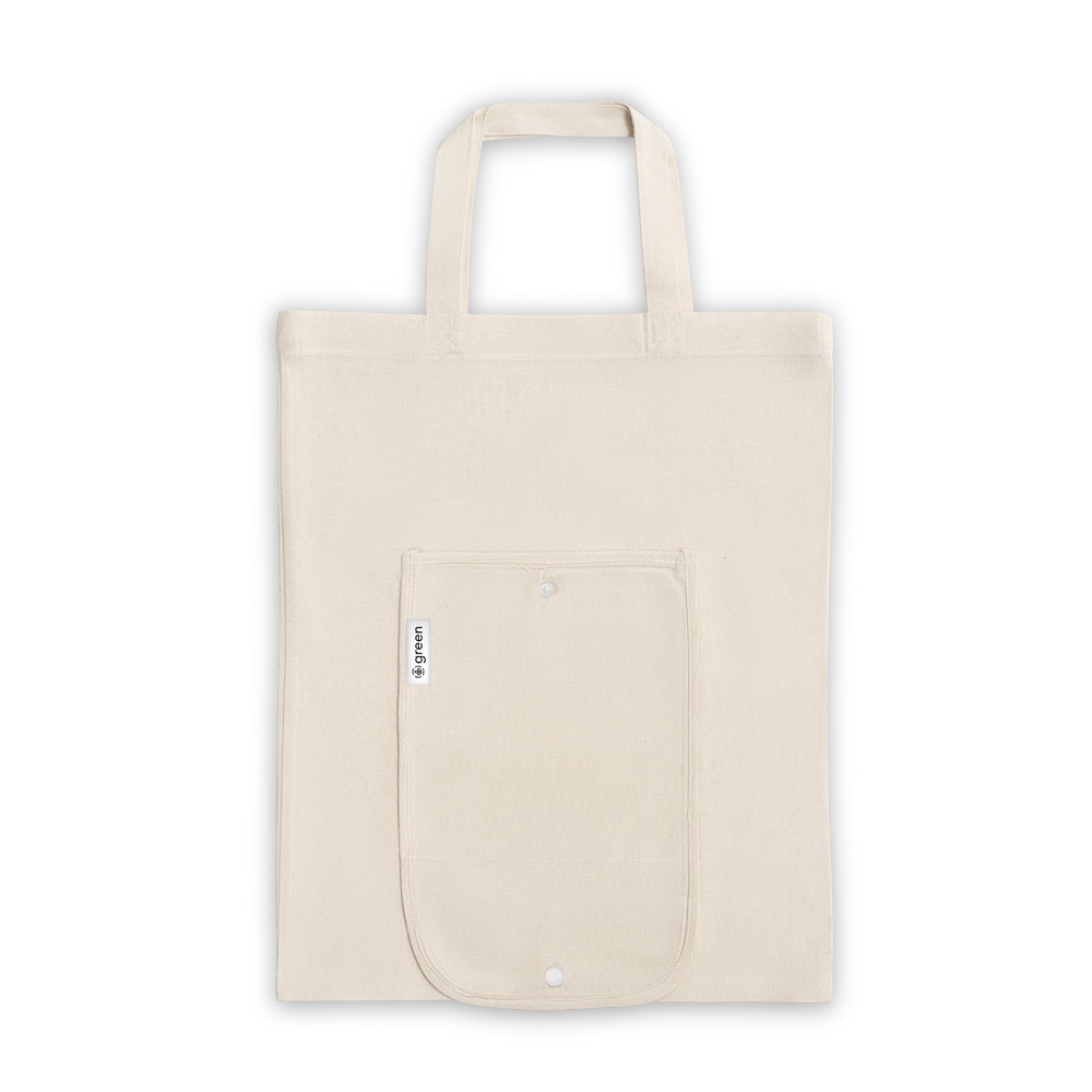 BEIRUT. Opvouwbare tas in katoen (50%), gerecycleerd katoen (30%) en polyester (20% rPET) (140 g/m²)