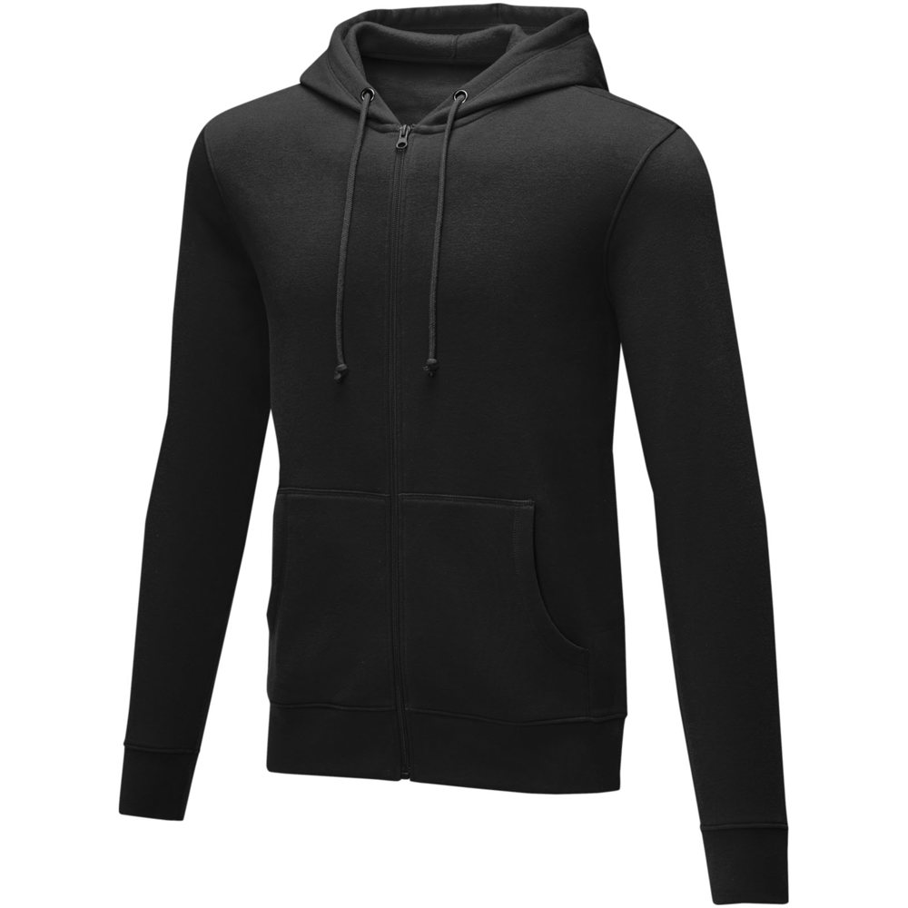 Charon heren hoodie met ritssluiting - Zwart