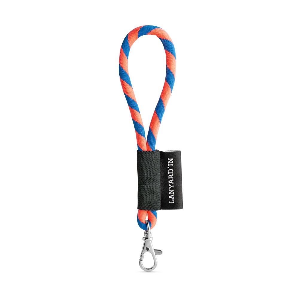 75090. Lanyard Tube Short Set. Standaard modellen - Oranje hexachrome, Royal blauw