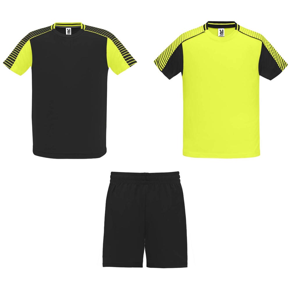 Juve unisex sportset - Fluorgeel, Zwart