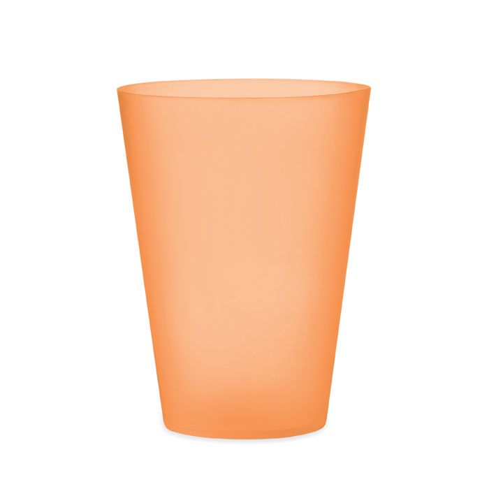 FESTA - Herbruikbare event beker 300ml - Transparant oranje