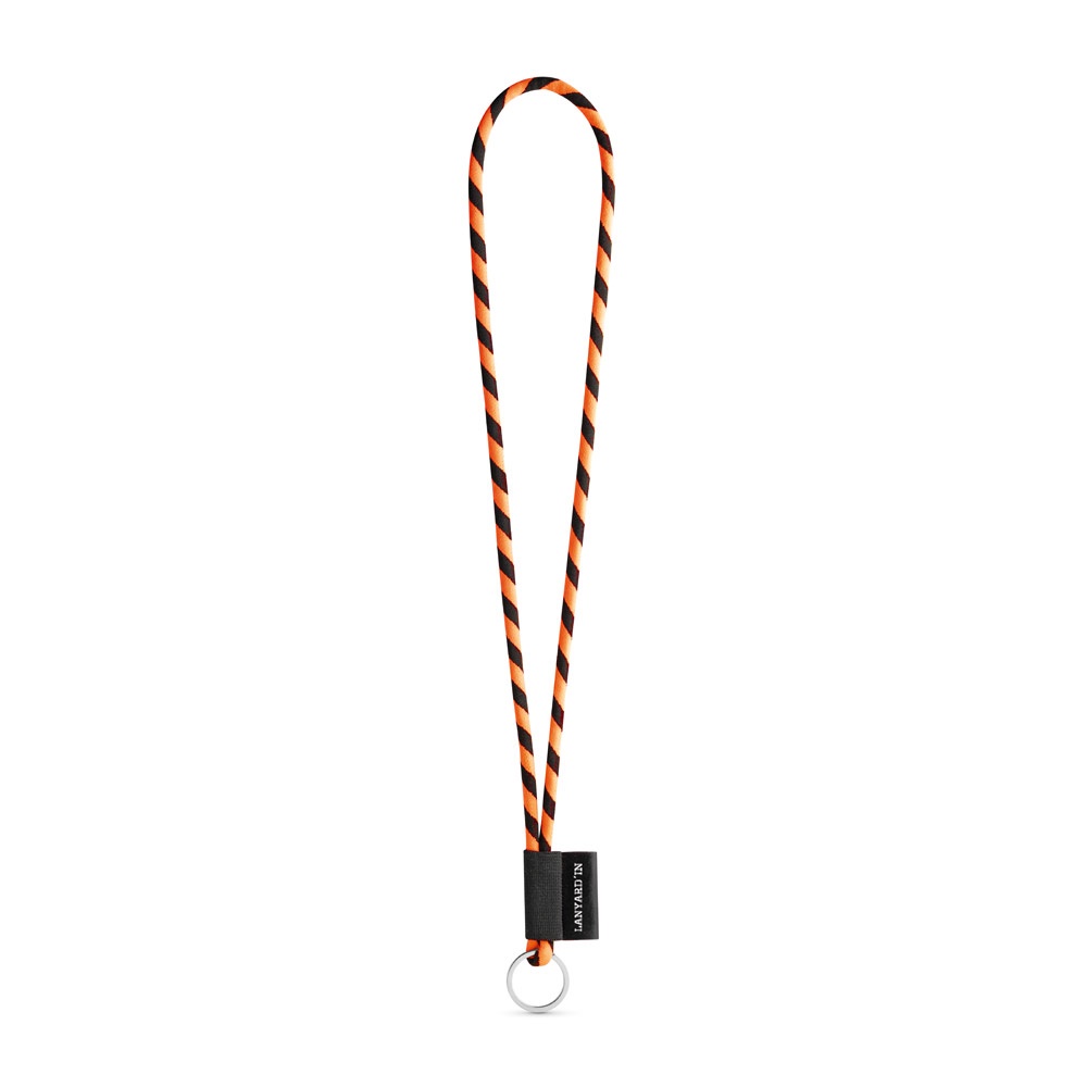 75093. Lanyard Tube Long Set I. Standaard modellen - Zwart, Oranje