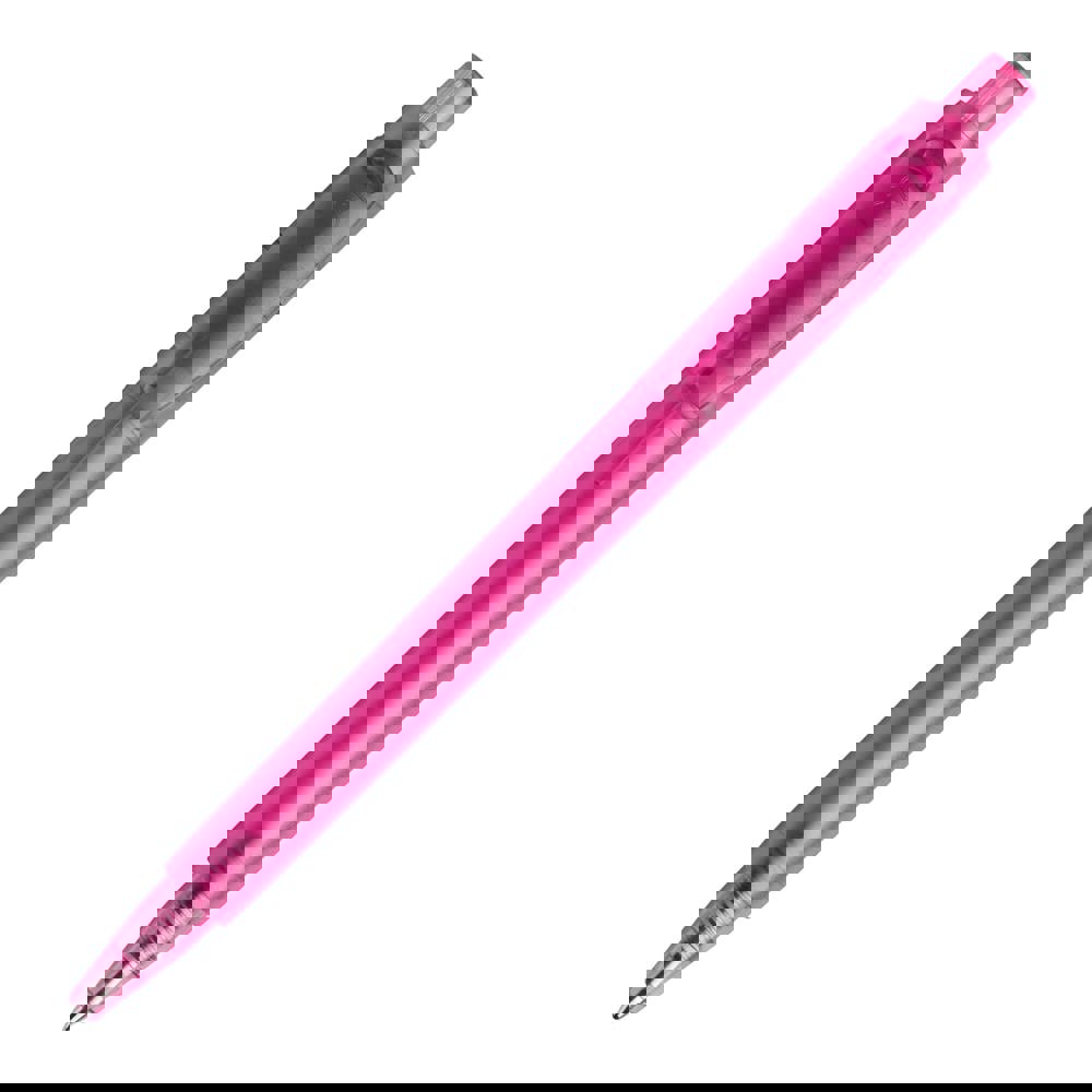 Balpen Baron '03 Happy Frosty - Transparant / Donker Roze