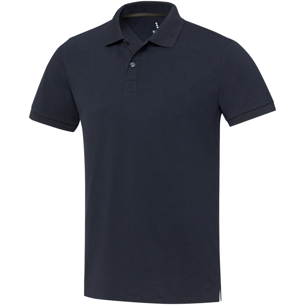 Emerald unisex Aware™ gerecyclede polo met korte mouwen - Marineblauw