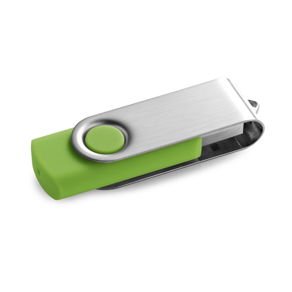 CLAUDIUS 8GB. 8 GB USB-stick met metalen clip - Licht groen