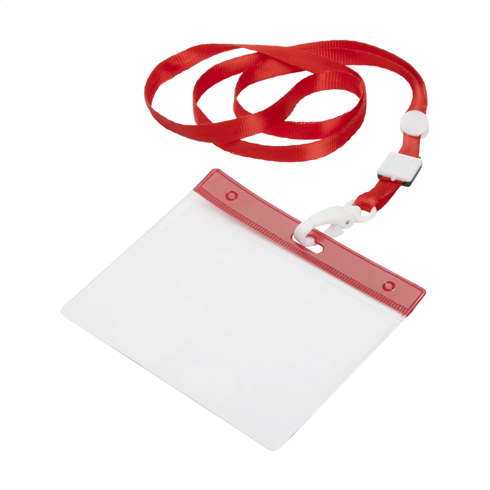 Ballek - lanyard - rood/transparant