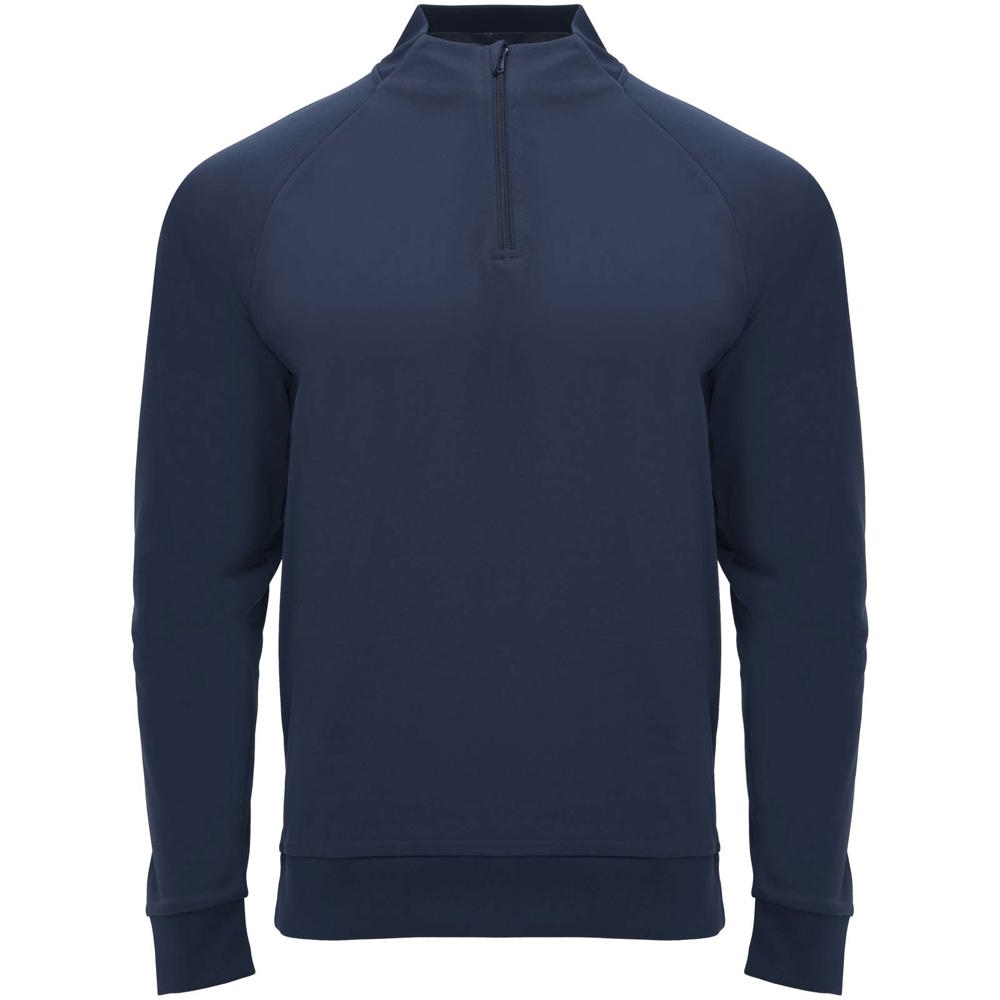 Epiro unisex sweatshirt met lange mouwen en kwartrits - Marineblauw