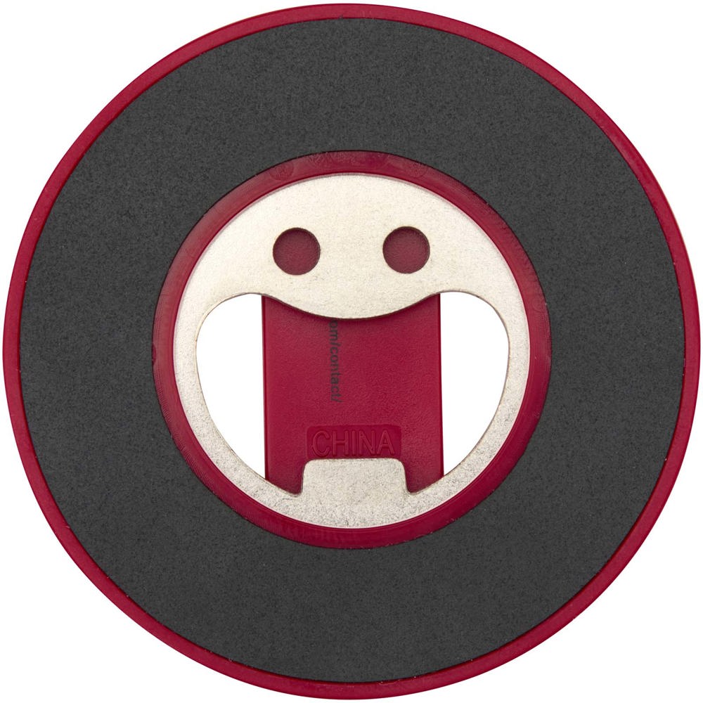 Ain magnetische telefoonstandaard van gerecycled plastic met flesopener 