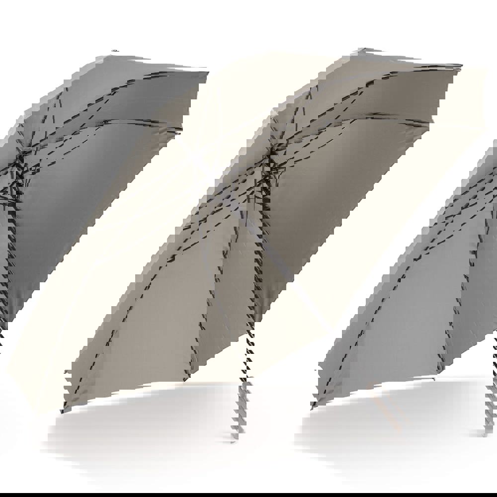 Deluxe vierkante paraplu met draaghoes 27” auto open - Taupe