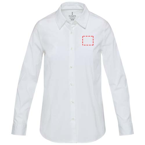 Carnelian poplin damesshirt