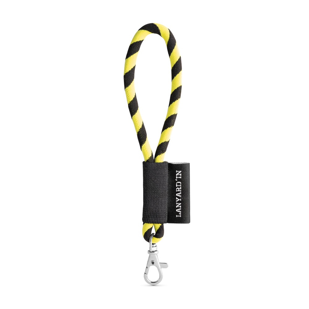 75090. Lanyard Tube Short Set. Standaard modellen - Hexachrome geel, Zwart