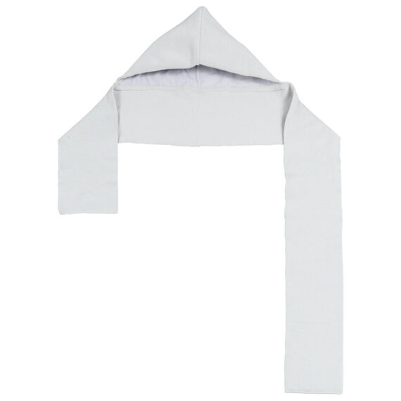 Hooded scarf - knitted recycled