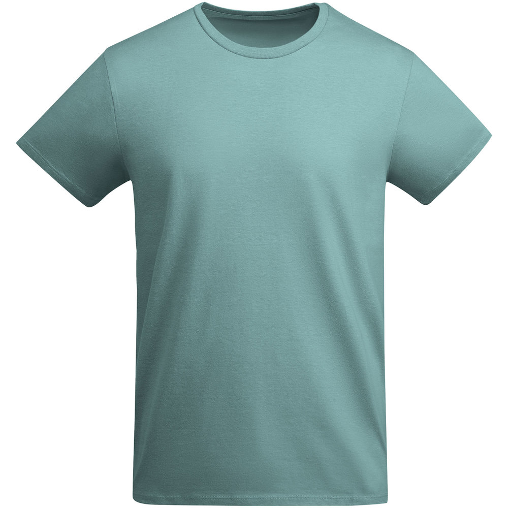 Breda biologisch katoenen herenshirt met korte mouwen - Stoffig blauw