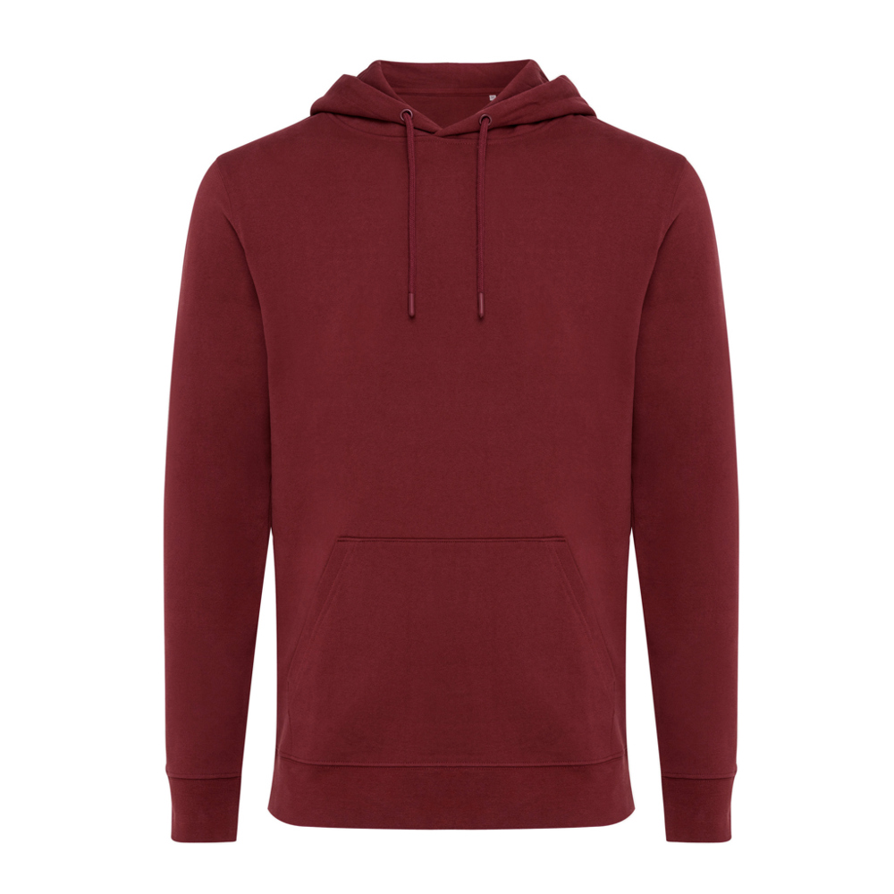 IQONIQ Jasper gerecycled katoen hoodie - bordeauxrood (± PMS 19-1724TCX)