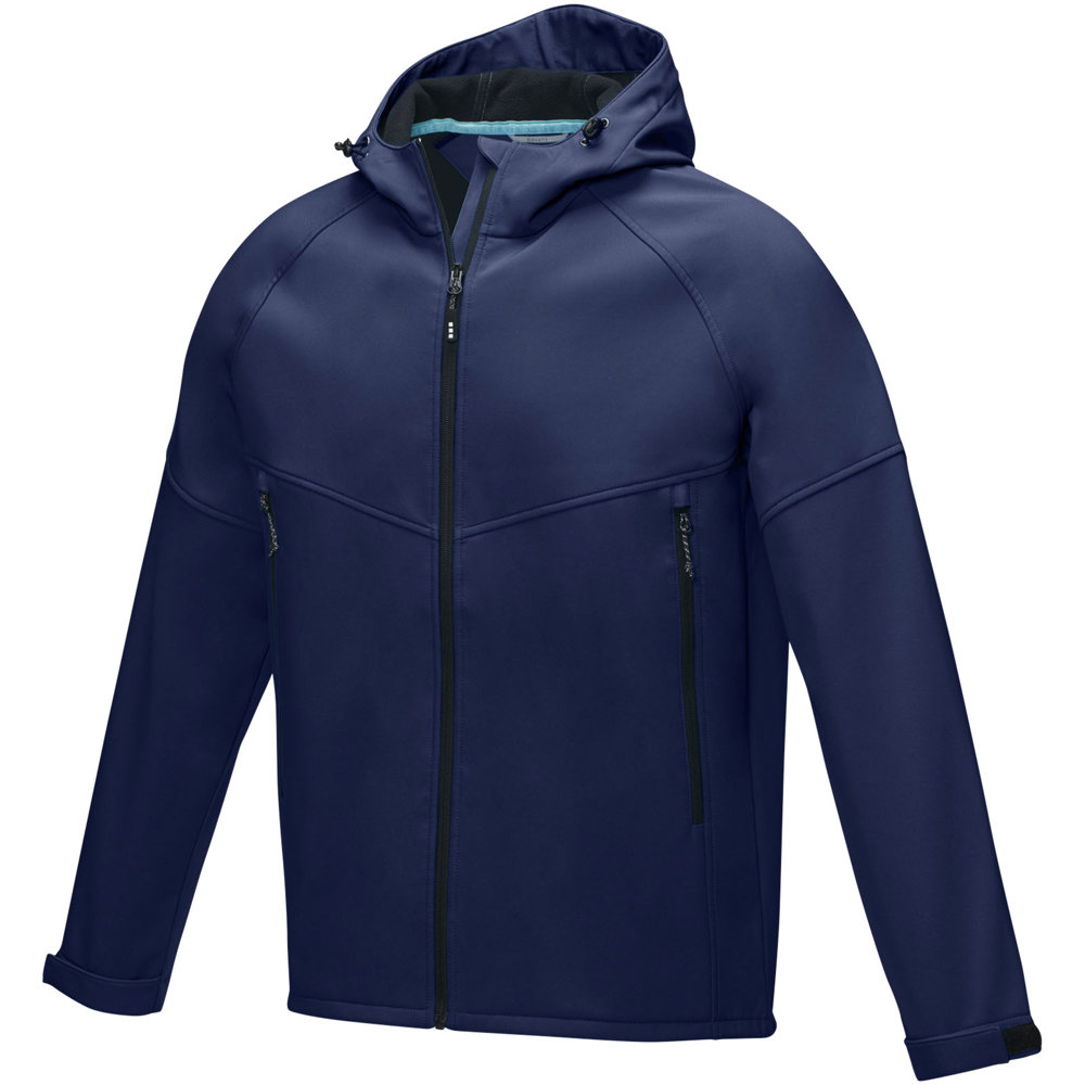 Coltan heren GRS-gerecycled softshell jack - Marineblauw