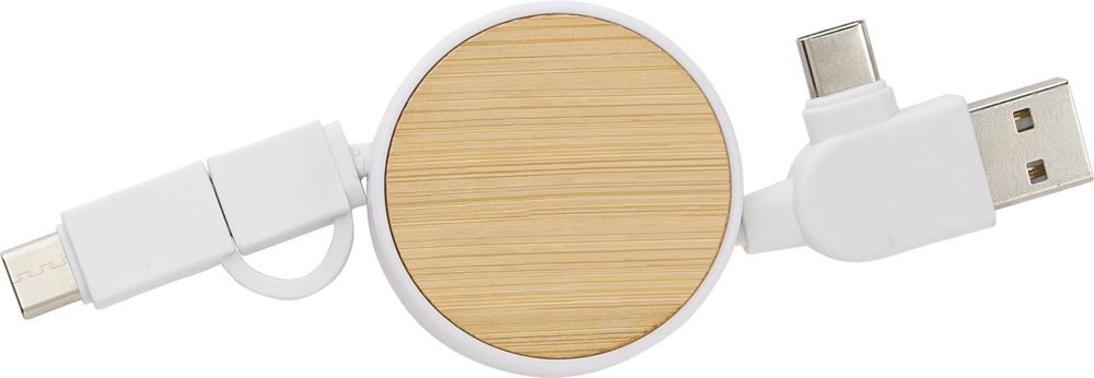 ABS uitschuifbare oplaadkabel Jared - Wit