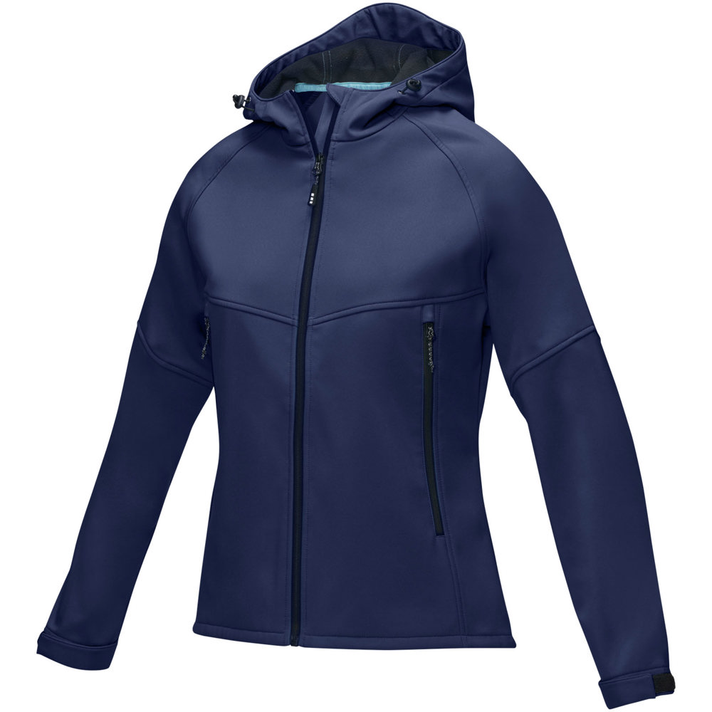 Coltan dames GRS-gerecycled softshell jack - Marineblauw