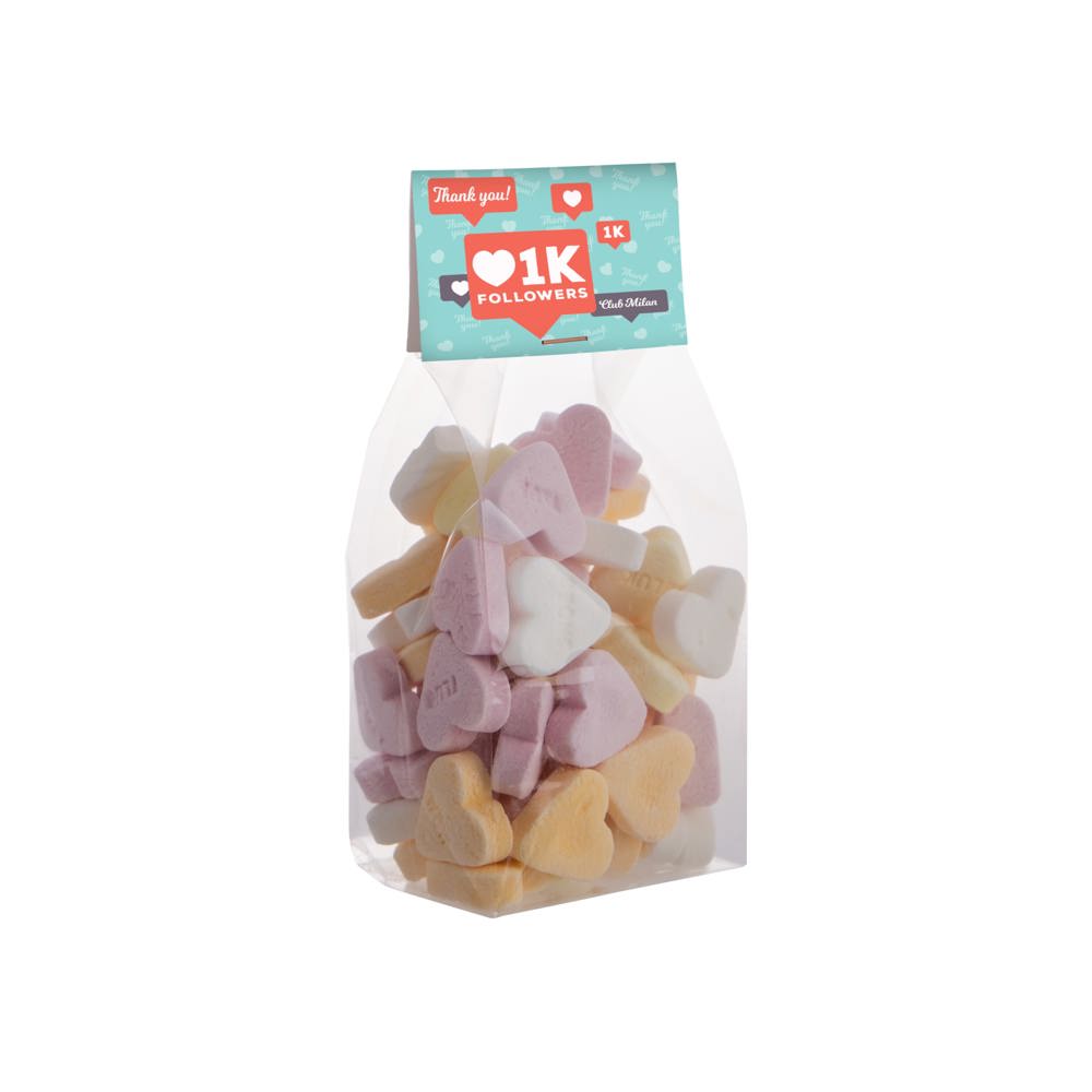 Blokzakje met kopkaartje en 150 gram snoep