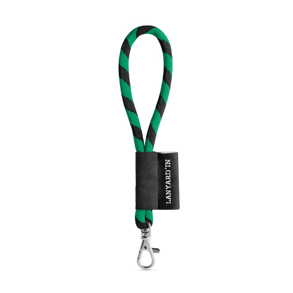 75090. Lanyard Tube Short Set. Standaard modellen - Zwart, Groen
