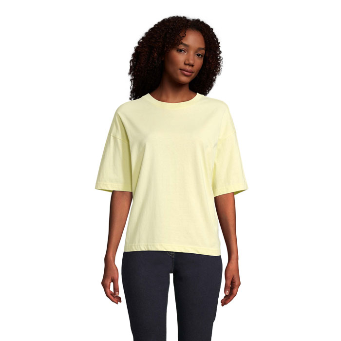 BOXY WOMEN - BOXY OVERSIZE T-SHIRT DAMES - Licht Geel