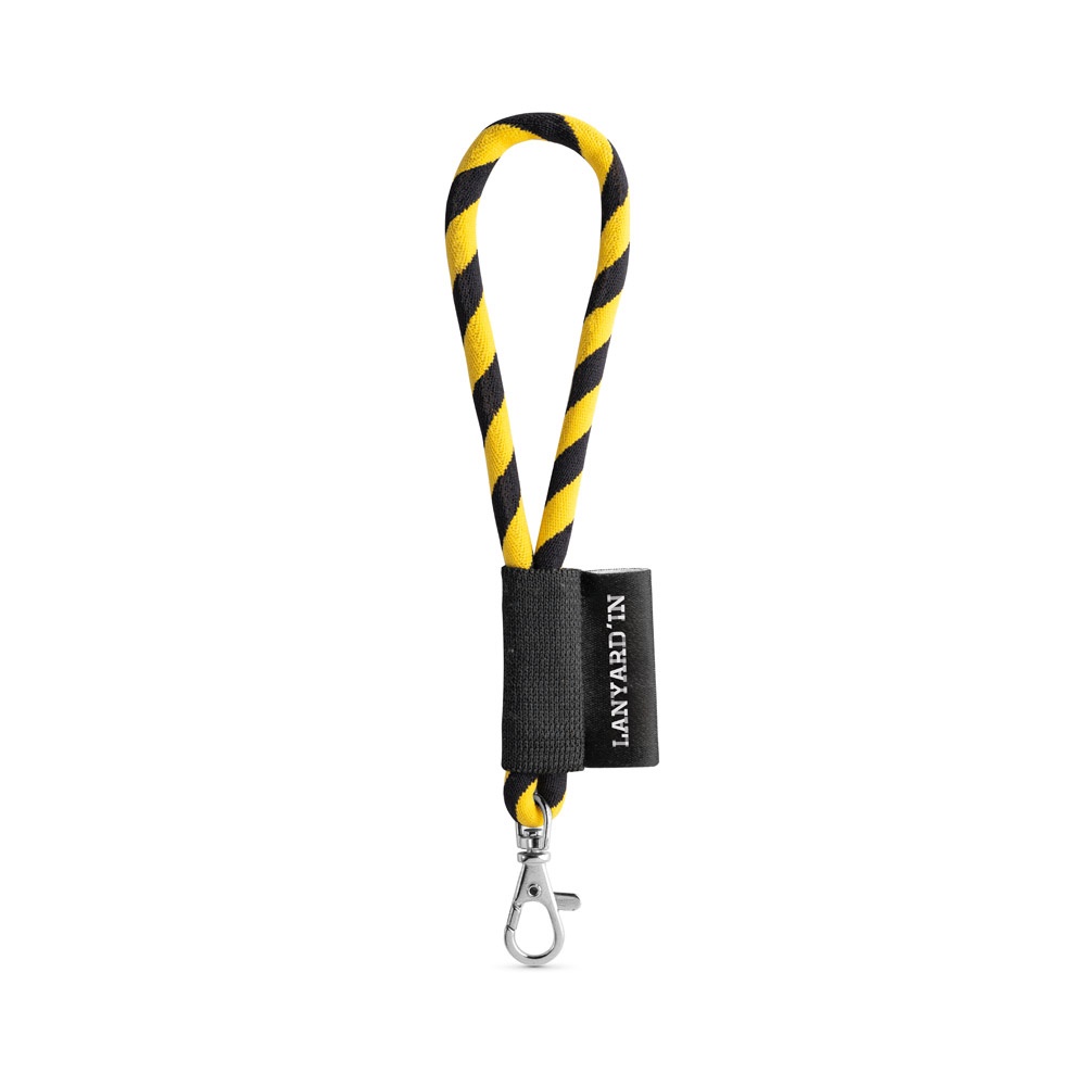 75090. Lanyard Tube Short Set. Standaard modellen - Zwart, Geel