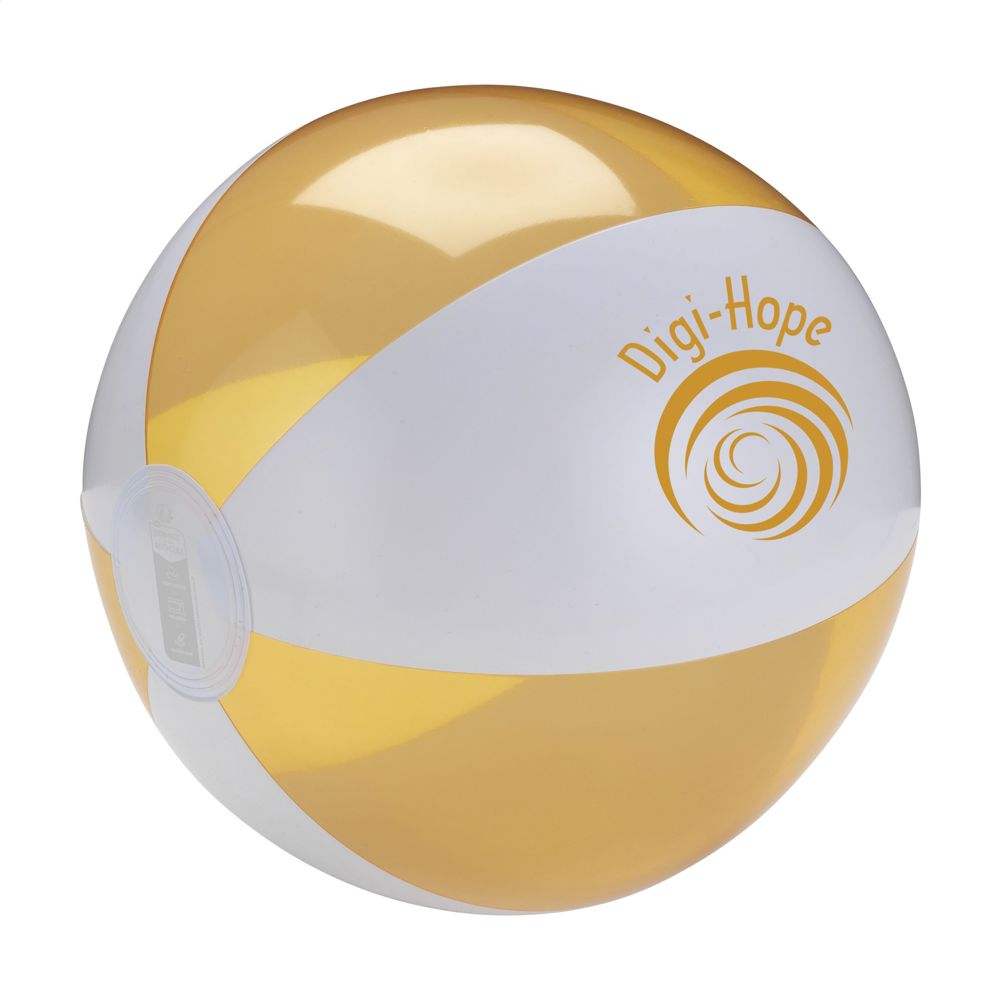 BeachBall Ø 24 cm strandbal - wit/oranje