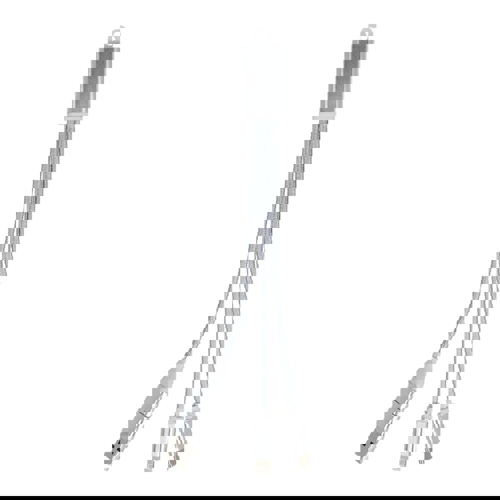 2-in-1 Oplaadkabel USB-A/C naar USB-C &amp; Lightning Aluminium