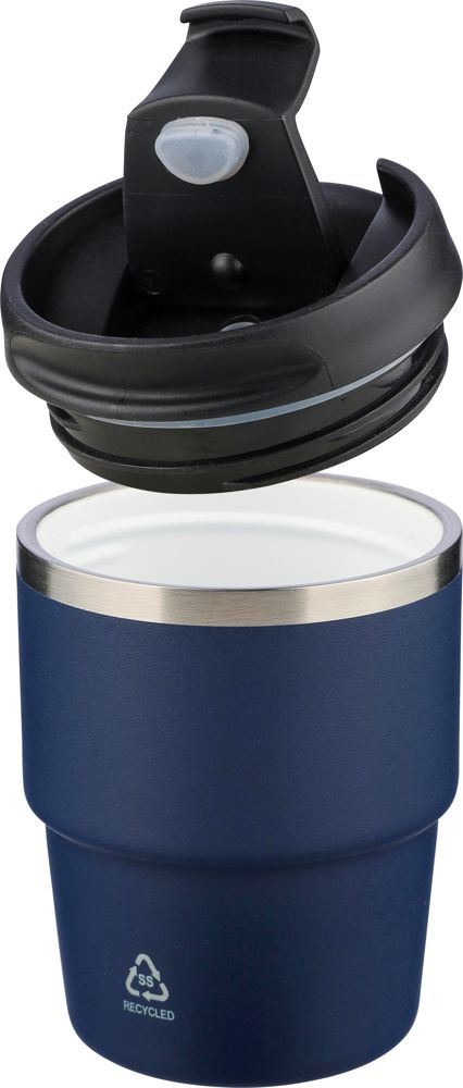 ?Gerecycled roestvrijstalen dubbelwandige drinkbeker (175 ml) Oli