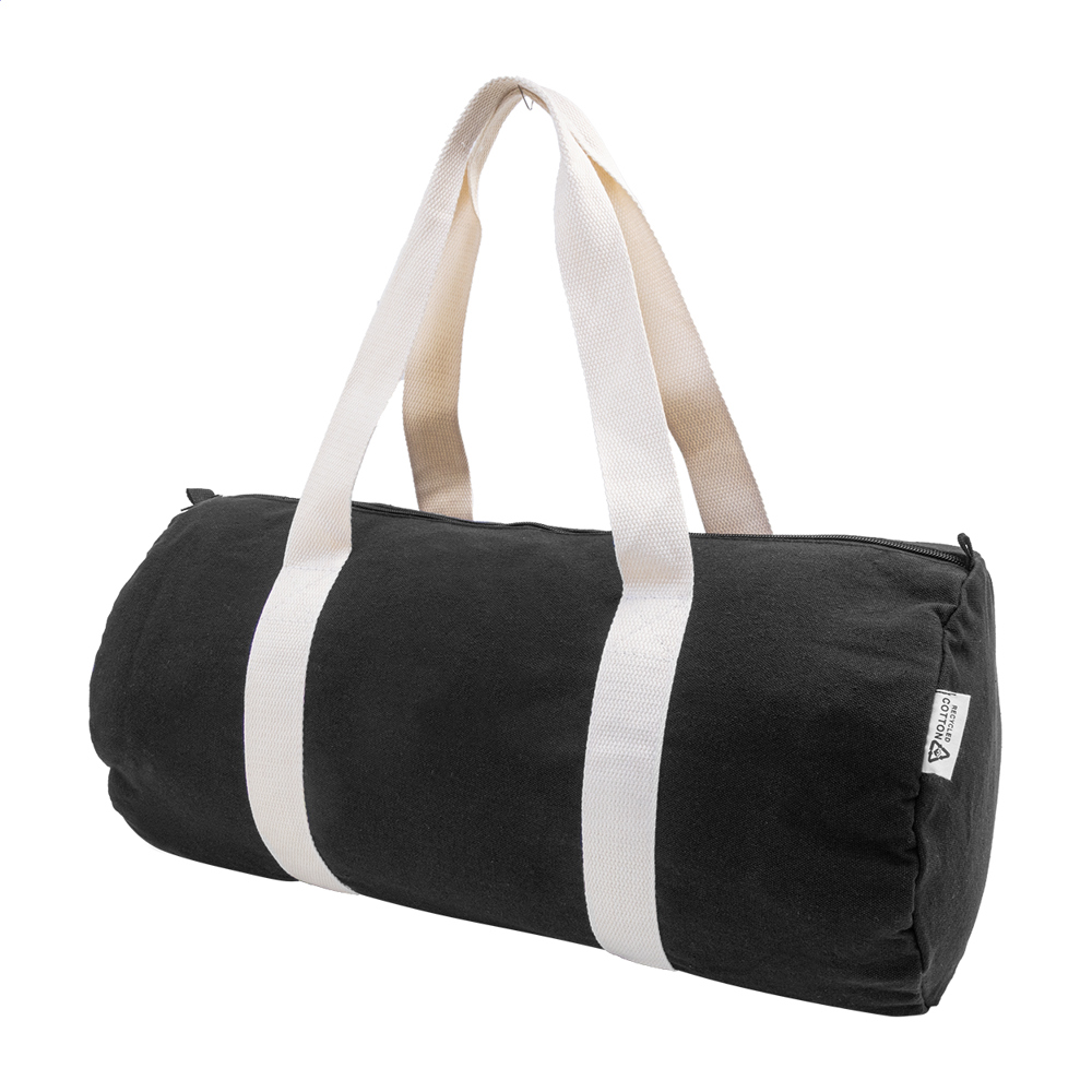 Rekan Duff - sporttas van gerecycled canvas - Zwart